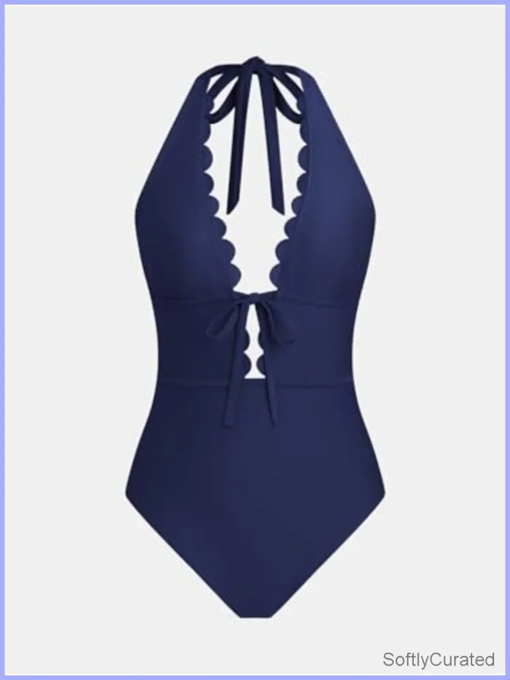 Deep V Neck Cutout One Piece Swimsuit with Removable Cups